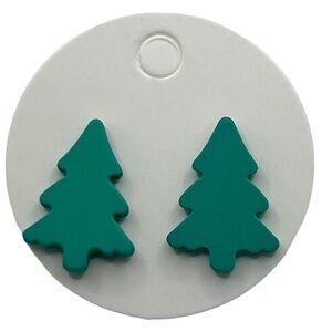Mini Christmas Tree Polymer Clay Stud Earrings